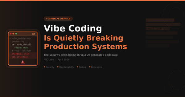 Vibe Coding Is Quietly Breaking Production Systems — Here's the Evidence